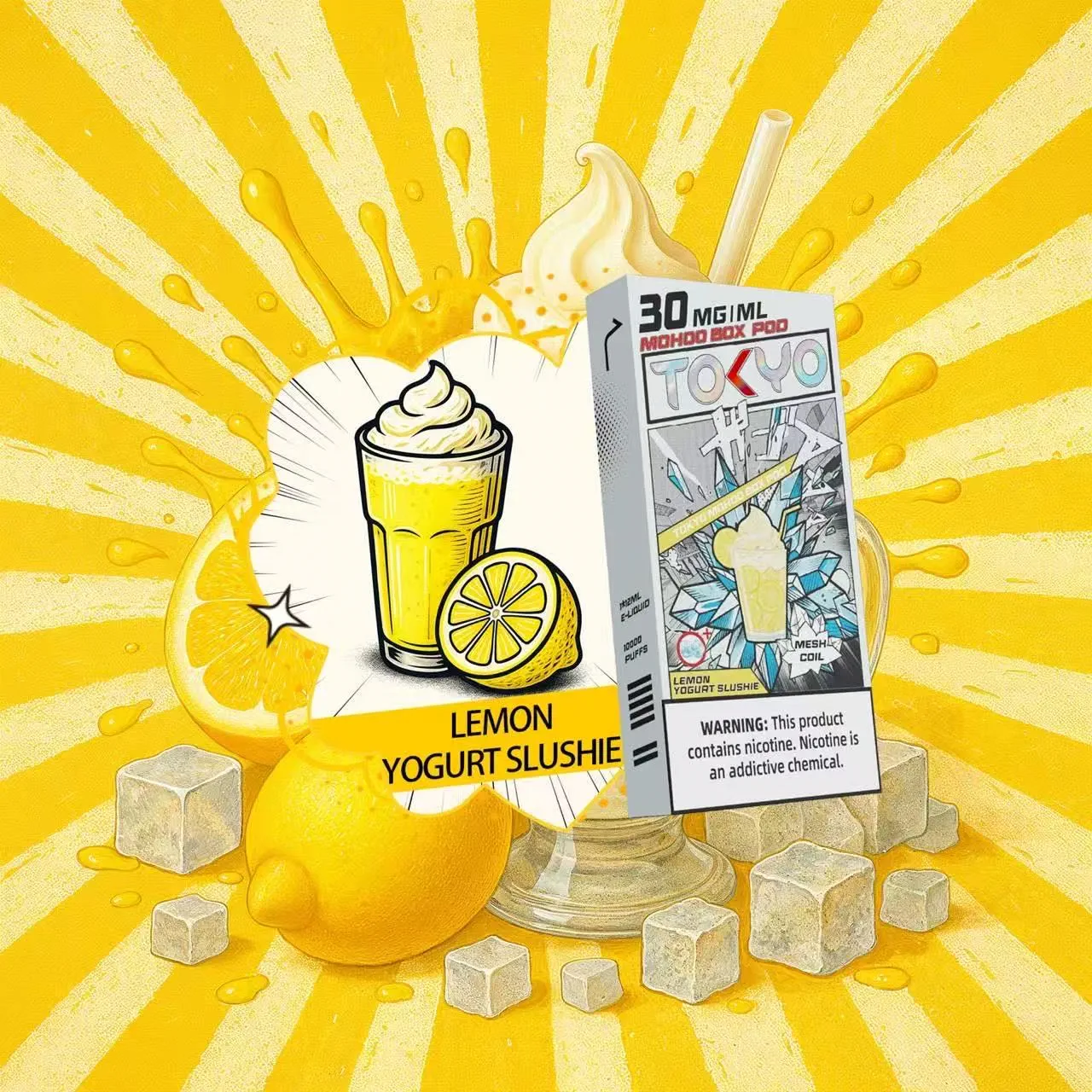 東京魔盒煙彈檸檬冰沙口味|清新酸甜冰涼果香電子煙煙彈推薦